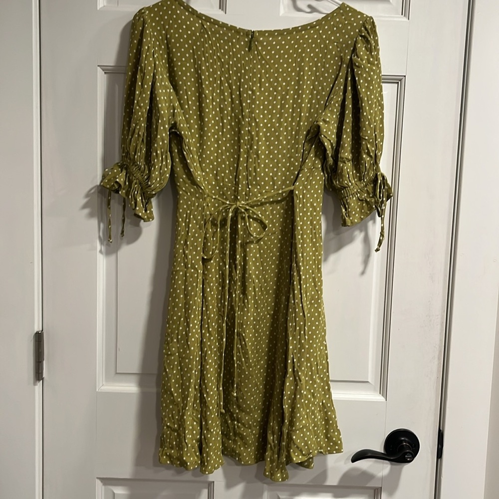 Faithfull the Brand Sophia Mini Dress Belmont Dot Print Dress US Size 4/Small - Picture 10 of 11